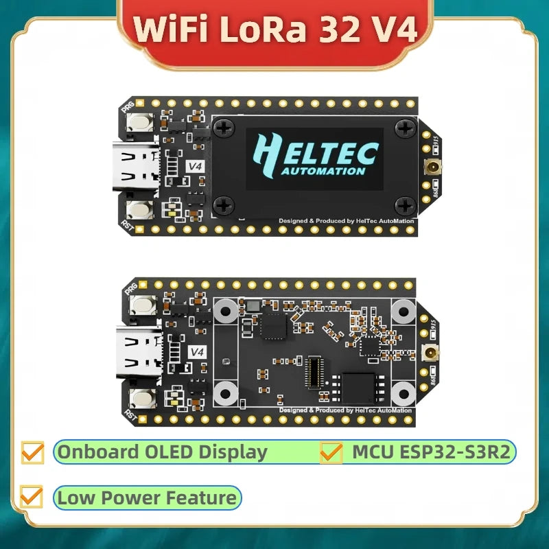 LORA 32 Heltec WiFi LoRa32 V4  & V3  Node Arduino Board LoRa 32 SX1262 ESP32-S3 Wifi BLE SMA Antenna for Meshtastic IoT Tracker