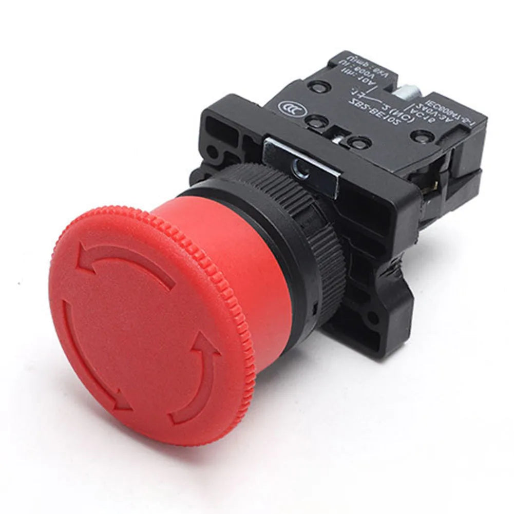 22mm Emergency-Stop Mushroom Push Button Switch XB2-ES442 Latching 600V 10A Control Electrical Starter Switch