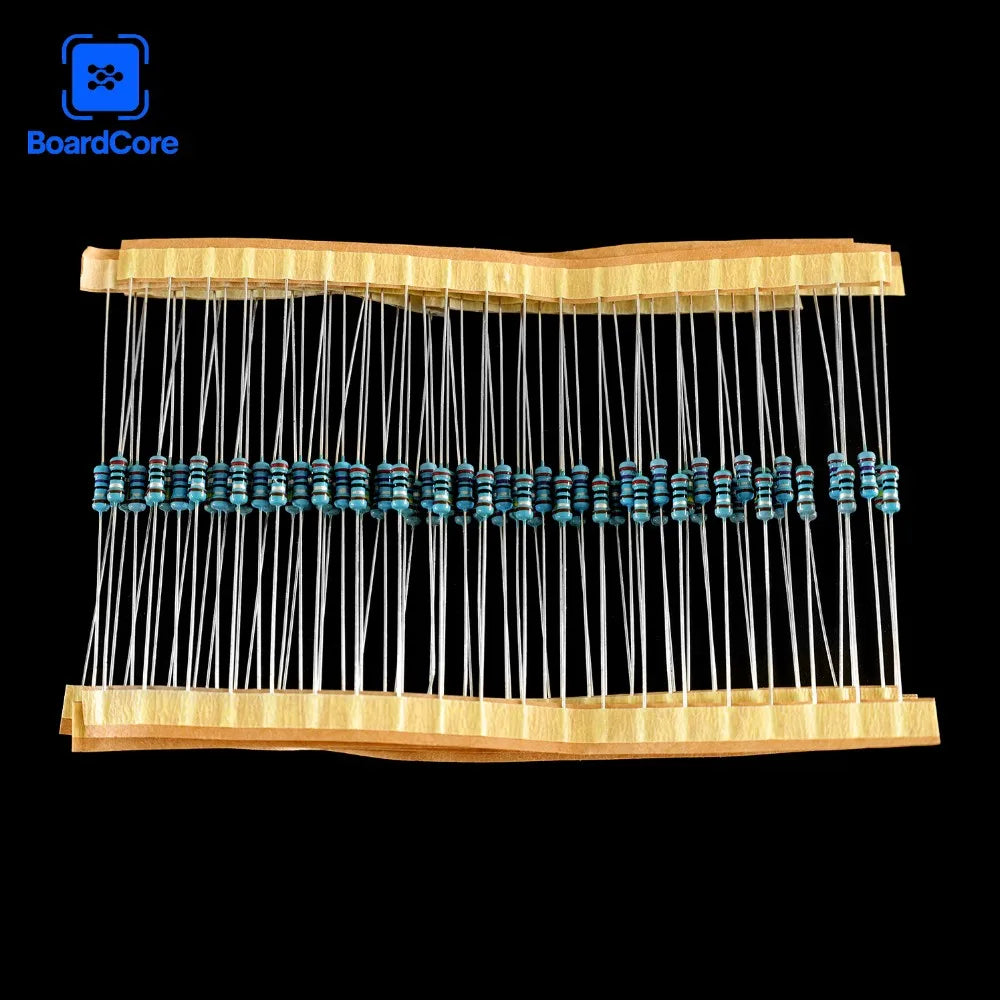 120PCS Metal Film Resistor 1/4W 1% Ohm Resistance Kit 2ohm 2.2ohm 2.4ohm 2.7ohm 3ohm 3.3ohm Car Airbag Repair Resistor Set