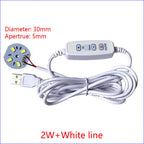 1PCS DC3V-5V Dimmable 5730 SMD LED Lamp 1W 2W 3W 4W 5W 10W LED Light Beads White Warm White With Light Adjust Switch.