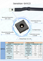 Temperature Humidity Sensor Probe Cable Metal Head Digital Capacitance Sensors 1M Length I2C Output SHT20 SHT30 SHT40 SHTC3