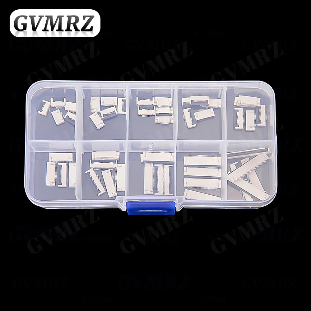 50PCS 0.5mm Pitch Flip Type Under Clamshell Socket FPC FFC Flat Cable Connector 6P 8P 10P 12P 14P 16P 20P 24P 30P 40P Kits