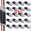 20/40/60 Pack H2 2-Pin Plug-In Wire Connector, Nylon Insulated Copper Quick Connection Terminal Block, Suitable for Low Voltag