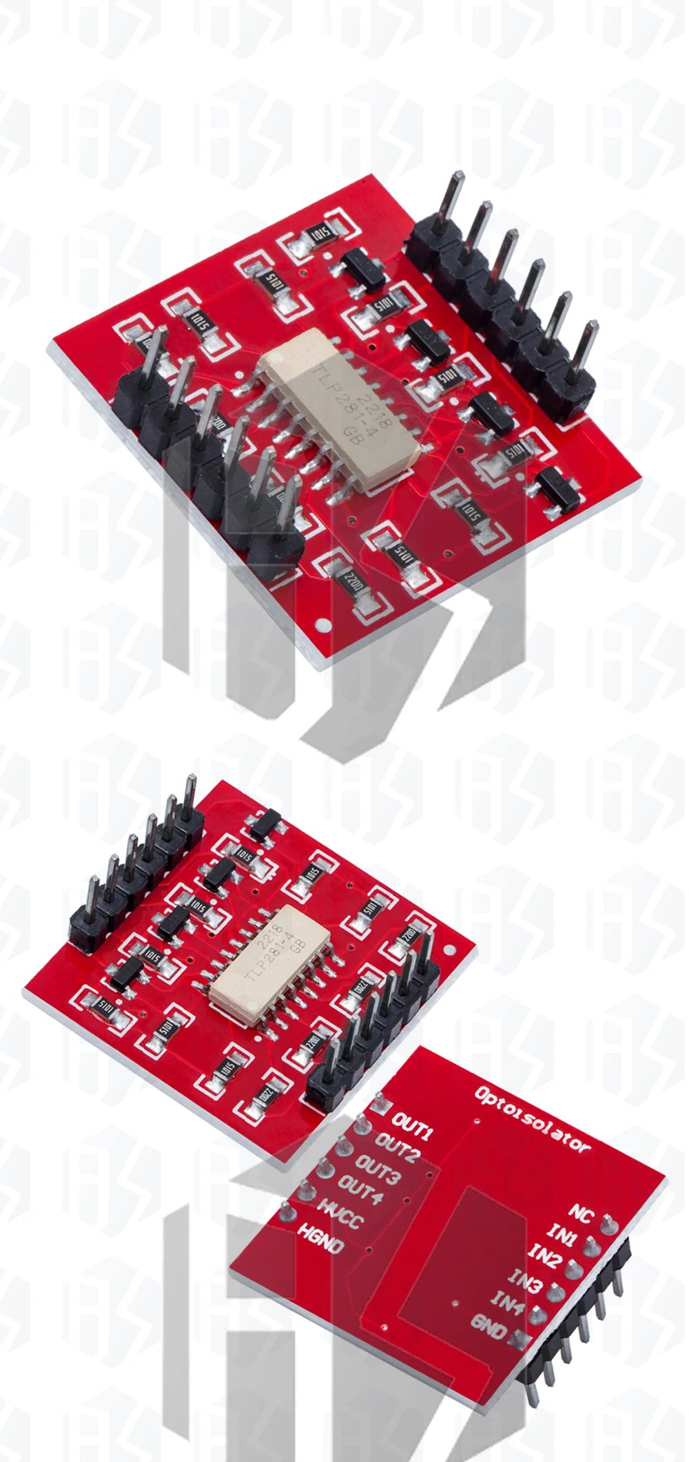 TLP281 4-Channel Opto-Isolator: IC Module with High/Low Level Isolation – For Arduino Expansion Boards