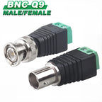 4/10Pcs BNC Male Female Q9 Plug Socket Adapter Connector with Screw Terminal for Audio Video CCTV Surveillance Camera