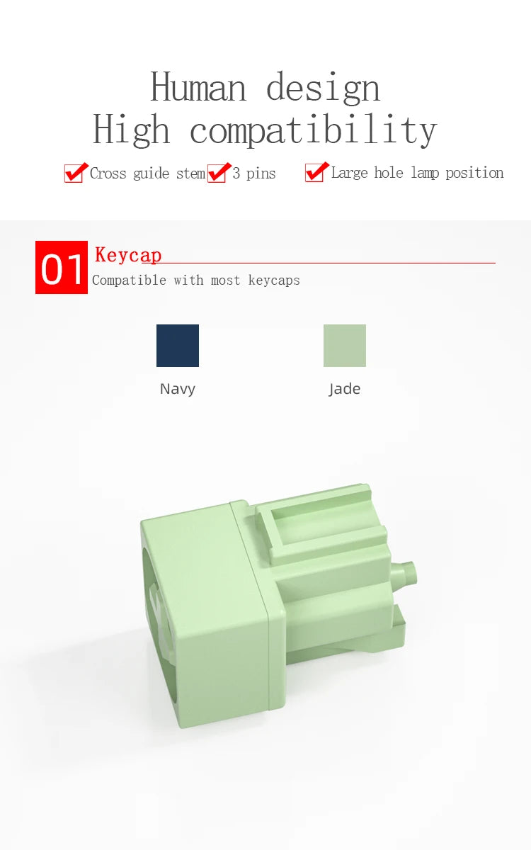 Kailh Box Jade Navy Keyboard Switch Clicky Tactile Switches For DIY Mechanical Keyboard SMD MX 3Pin Switchs Customize Gamer PC