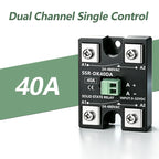Solid State Relay SSR 10A 25A 40A DC To AC Single Phase Dual Channel Single Control Or Dual Channel Dual Contro