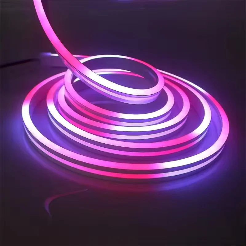 5V RGB+IC Neon Light Strip 15M USB Waterproof Flexible LED Light Strip Music Synchronization Bluetooth Remote Control DIY Home Decoration Changes Ambient light