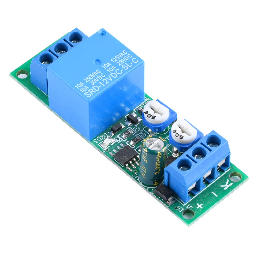 DC 5V 12V 24V Dual Adjustable Cycle Timer Dual Delay On/Off Switch 0-100 Seconds 0-15 Minutes Timer Control Delay Relay Module