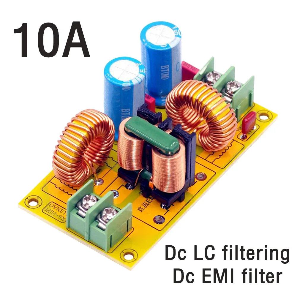 2A 4A 10A 20A DC LC Filter EMI Electromagnetic Interference Filter Emc Fcc High Frequency Power Filtering For 12V 24V 48V Car