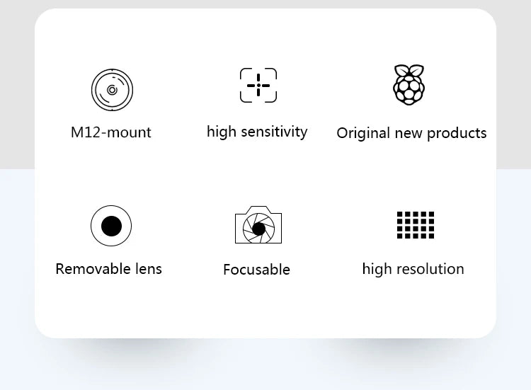New Original Raspberry Pi High Quality HQ M12 Camera Module 12.3MP IMX477 Sensor, Support for M12-Mount Lens