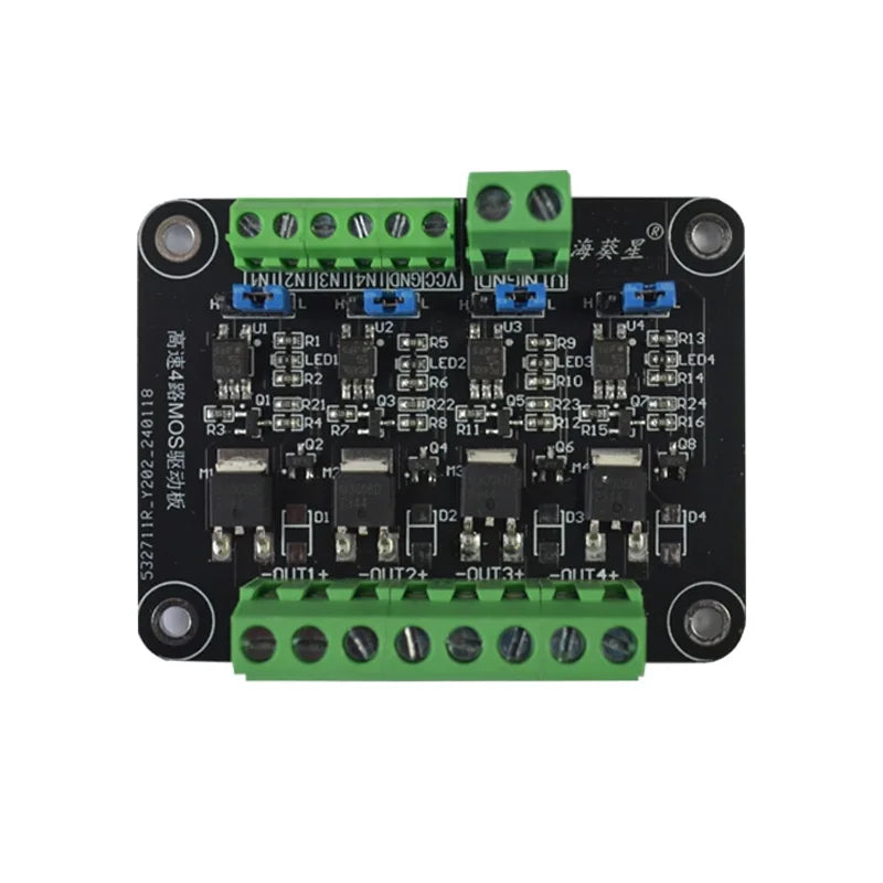 High-Speed 4-Channel N-Channel MOSFET Module Optocoupler Isolated Signal Amplification Control Board for PLC  Microcontrollers