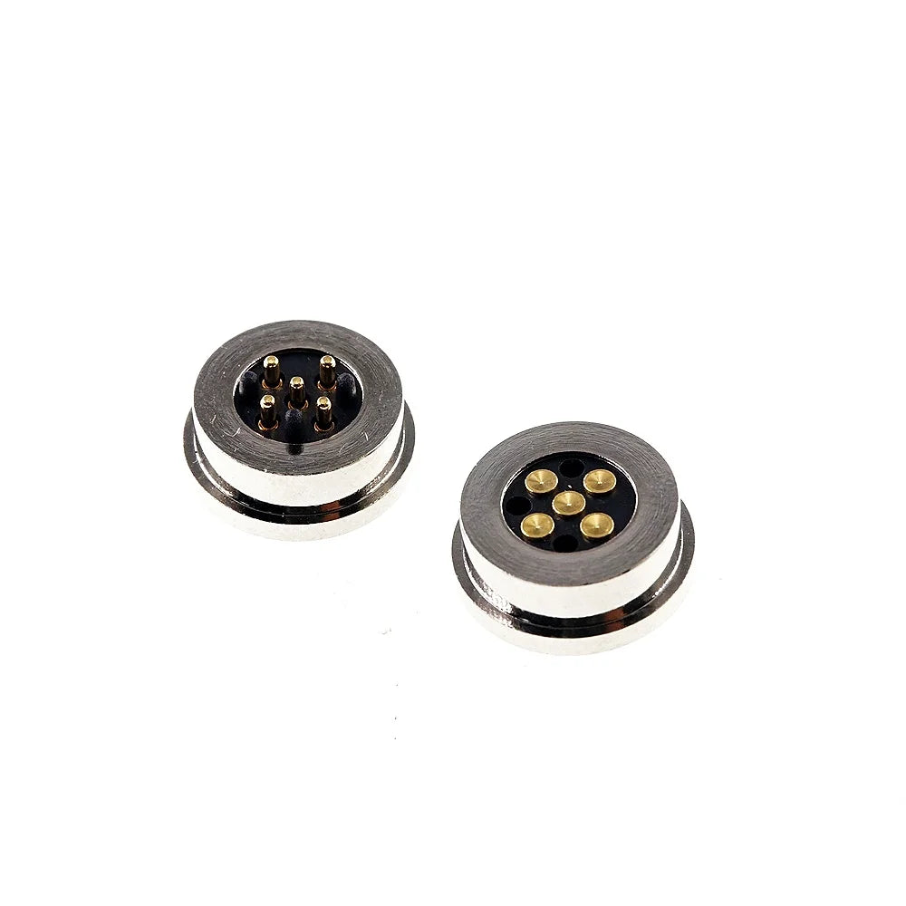 1/3/5 Pair Circular Shape Magnetic Pogo Pin Connector 1 2 3 4 5 Pole Male Female Probe DC Power Charging Round Profile
