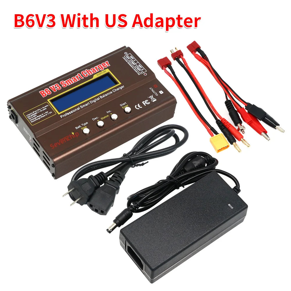 IMAX B6 V3 80W 6A Battery Charger LiHv Lipo NiMh Li-ion Ni-Cd Digital RC Charger Lipro Balance Charger Discharger 15V 6A Adapter