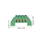 1/2Pcs 4/6/8/10/12 Positions Terminal Block Connector Strip Brass Zero Line Ground Bar Electrical Distribution Wire Screw Termin