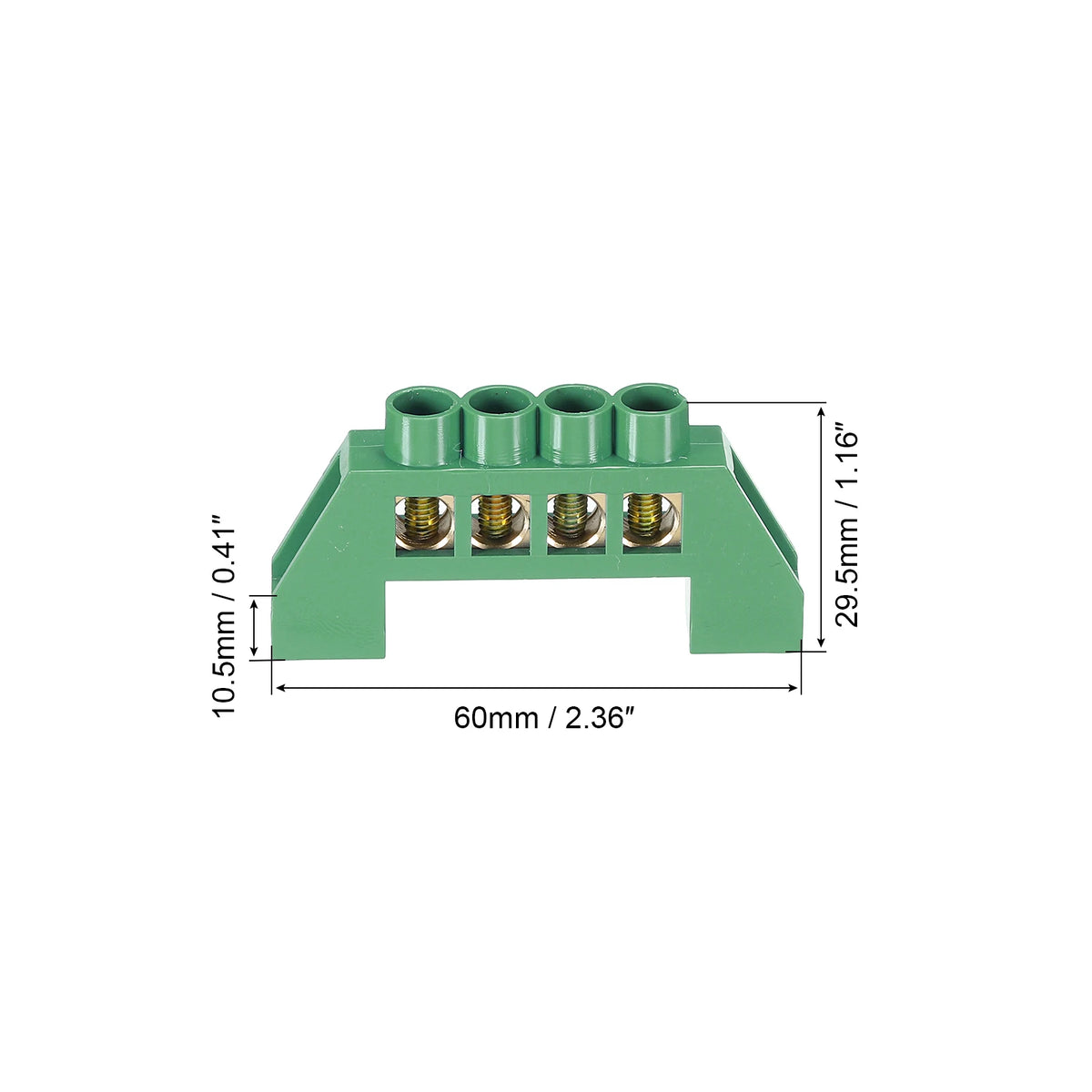 1/2Pcs 4/6/8/10/12 Positions Terminal Block Connector Strip Brass Zero Line Ground Bar Electrical Distribution Wire Screw Termin