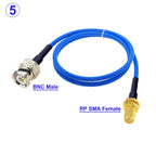 RG402 BNC Male to BNC/SMA Male Connector 50ohm BNC to SMA for Semi-Felxible 0.141 RG402 RF Coaixal Cable High Frequency Test