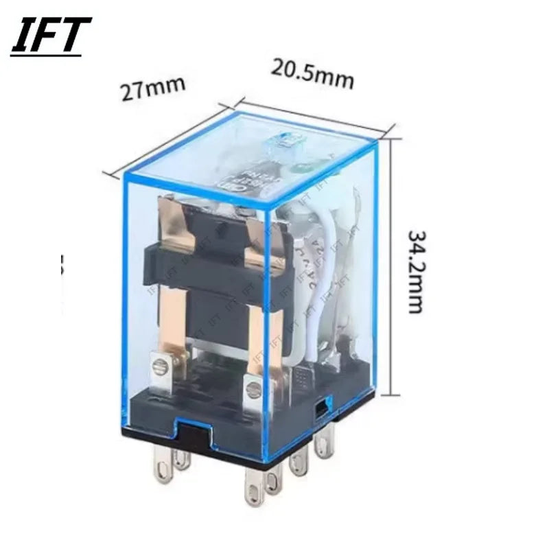 MY2P HH52P MY2NJ Relay Coil General DPDT Micro Mini Electromagnetic Relay Switch with Socket Base LED AC 110V 220V DC 12V 24V