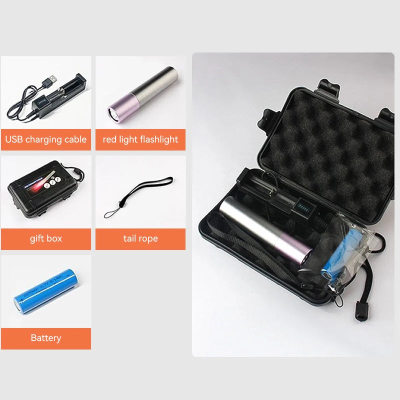 Led Flashlight Portable Red Light Therapy Red Light Infrared Lamp Led Therapy Skin Care Pet-friendly Pain Relief Muscle Pain