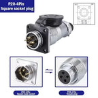 PLS20 Aviation Connector WS20 TP20 Opening Diameter 20mm 2/3/4/5/6/7/8/9/10/12 Pin Male Female Aviation Plug Aviation Socket