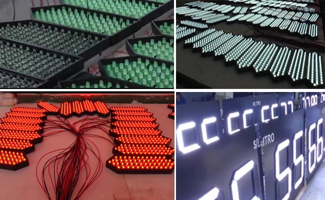 4pcs/lot 10 inch Small Size 7 Segment LED Display For Price/Time/Temperature/Score Sign Outdoor Waterproof Digital module
