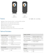 24V CCT COB LED Strip Light 3500K-6500K RA90 608LED/m LED Bar 2.4G RF Touch Remote Smart Life Alexa Google Tuya Wifi Controller
