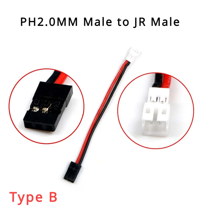 1/5/10Pcs/lot PH2.0 Male/Female to JR/FUTABA Connector Charging Adapter Cable Converter Lead for RC Hobby Battery FPV RC Models