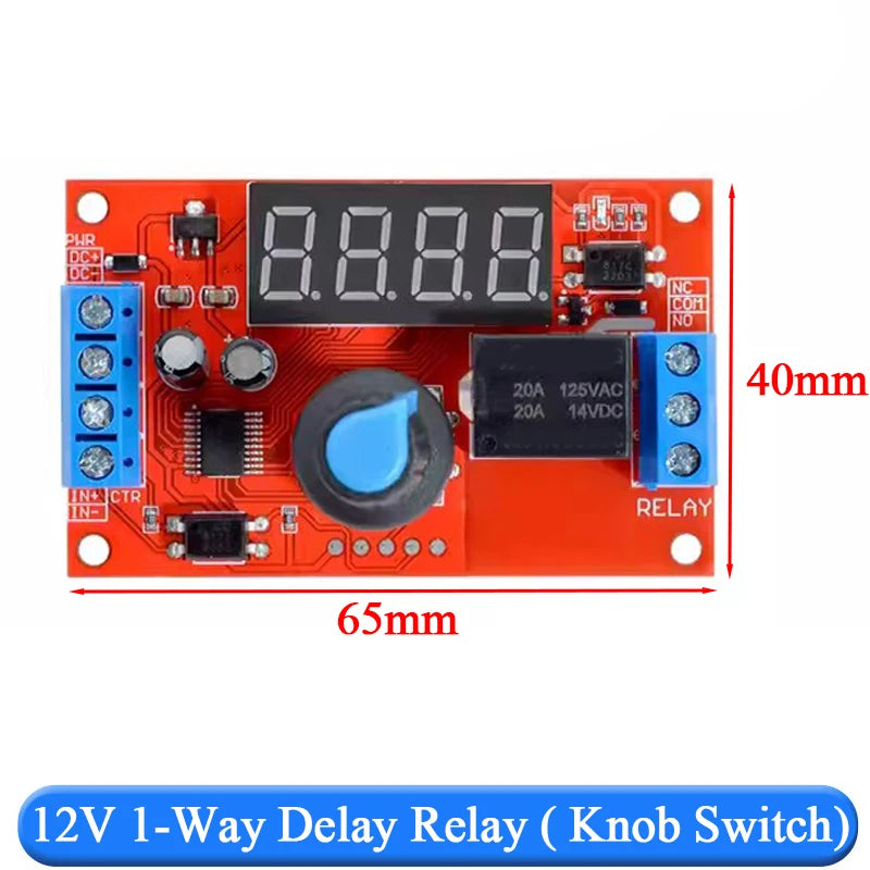 DC 5V 12V 24V 10A Adjustable Time Delay Relay Module LED Digital Timming Relay Timer Delay Trigger Switch Timer Control Switch