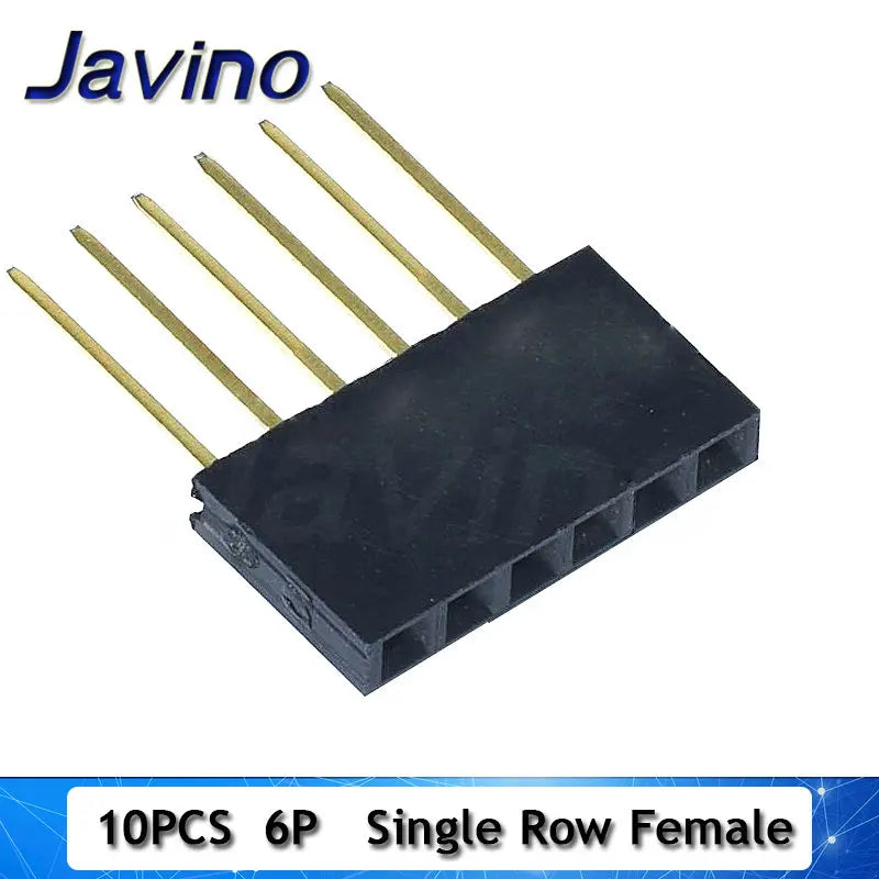 10PCS 2.54mm Single Row Female Long pins 11mm Breakaway PCB Board Pin Header socket Connector 1*2/3/4/6/8/10/15Pin For Arduino