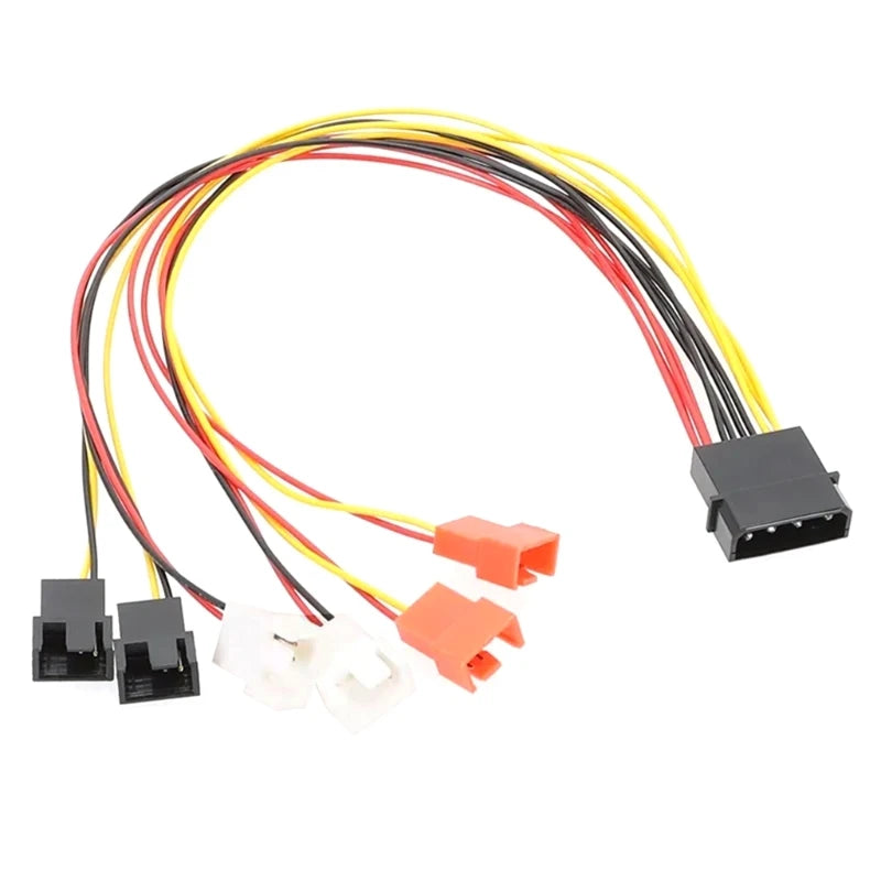 4Pin Molex to 3Pin/4Pin Fan Adapter 12V 7V 5V PC Fan Adapter 4Pin Molex Splitter 54DB
