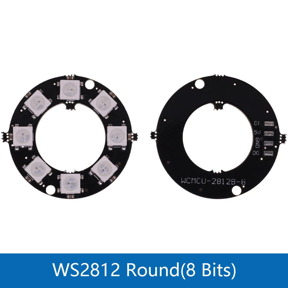 5V 1Bit 3 4Bit 7 8Bit 9 12Bit 16Bit 24Bit 32Bit 64 Bits WS2812 5050 RGB LED Ring Lamp Light + Integrated Drivers For Arduino Diy