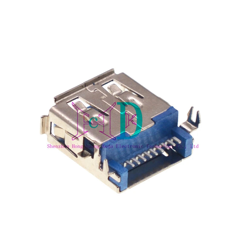 2PCS USB3.0 Connector 3.0 Type A Female Type B Type AF 90 Degree Side Insertion 180 Degree High Speed Interface Printer Terminal