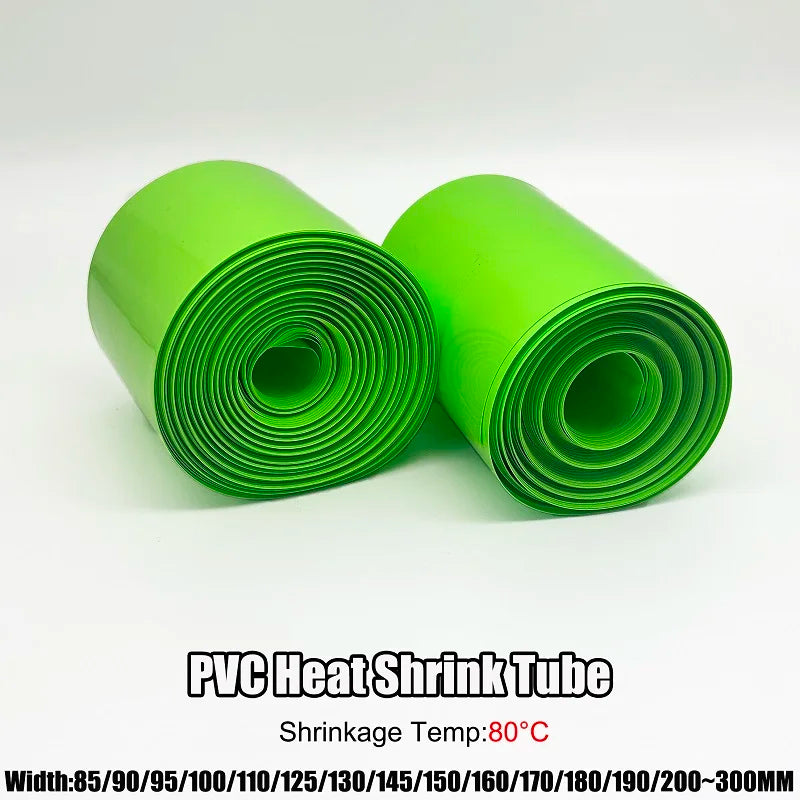 Width 85mm~300mm PVC Heat Shrink Tubing 18650 Battery Protection Packaging Film Heat Shrink Bushing Protective Sleeve Insulation