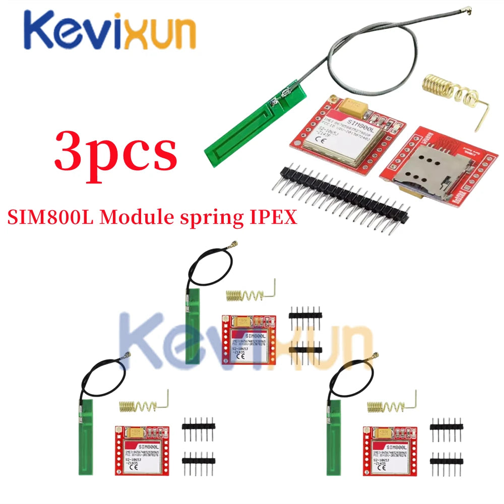 1-10pcs/Smallest SIM800L GPRS GSM Module Kit MicroSIM Card Core BOard Quad-band TTL Serial Port with the antenna