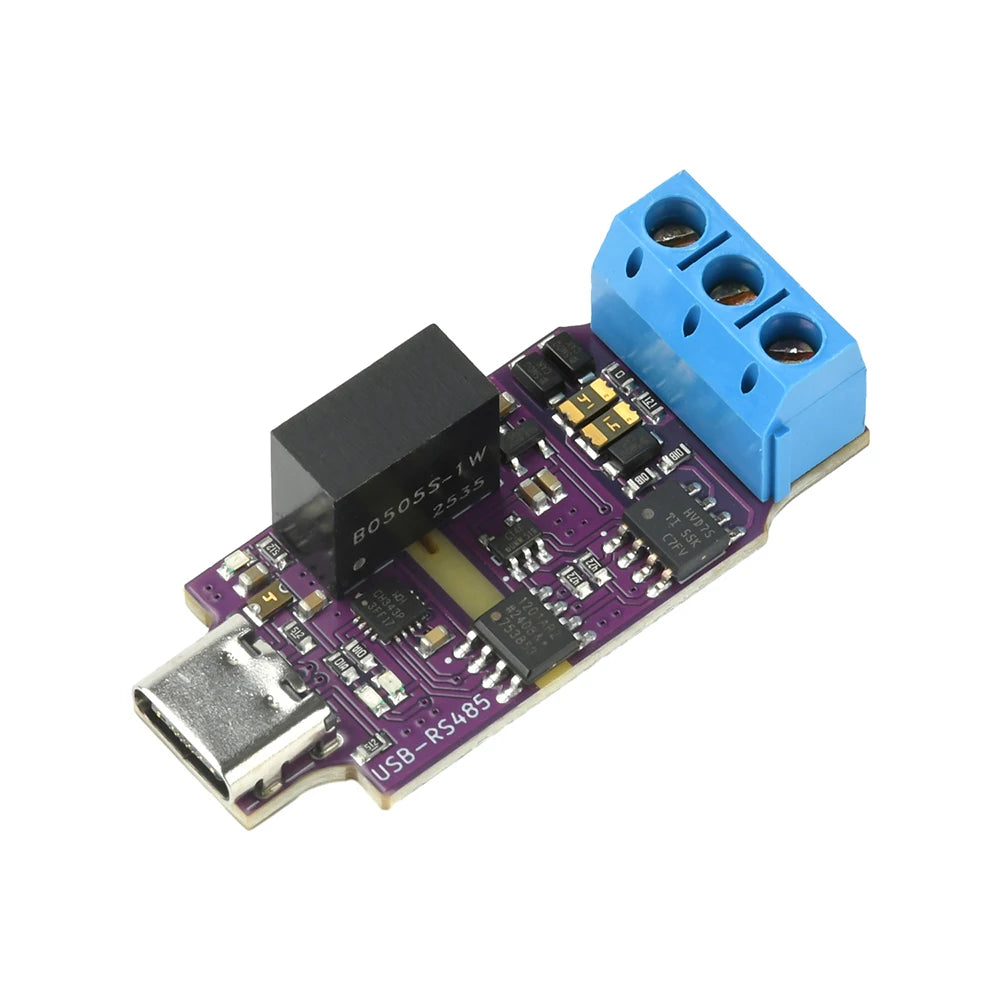 Type-C To RS485 Conversion Module Serial Port USB Type-C To 3PIN 485 Converter Module Onboard TVS and Self Recovering Fuse