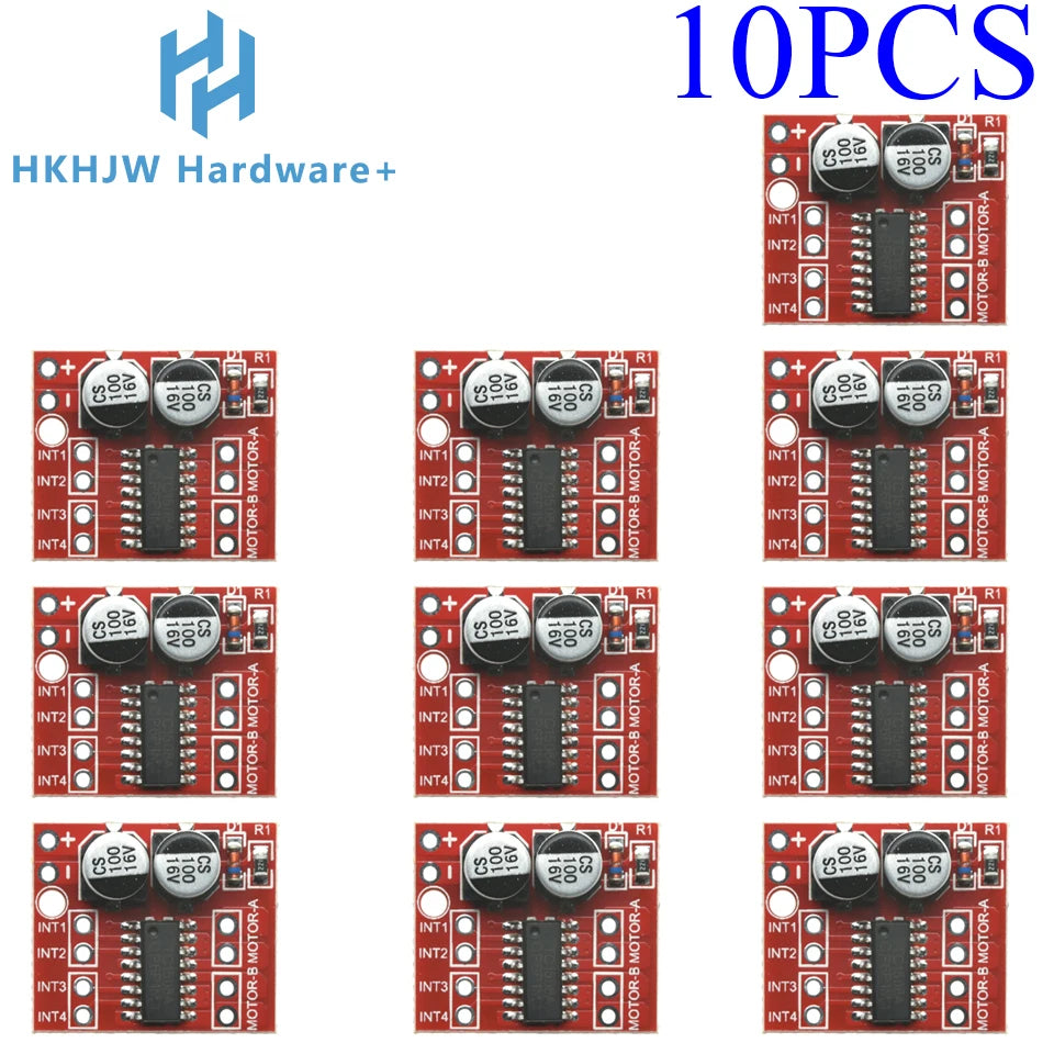 1-100PCS MX1508 Dual DC Motor Driver Module 2V-10V 1.5A PWM Speed Control H-Bridge Stepper L298N Replacement for Arduino
