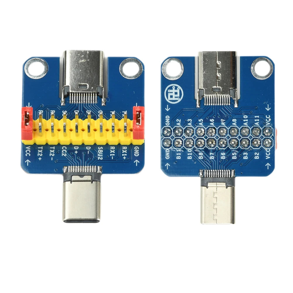 Type-c Male To Female Usb 3.1 Test Pcb Board Adapter Module 2.54mm Type C Connector Socket Data Line Wire Cable Transfer