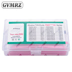200pcs 20values*10pcs TVS transistor Kit P6KE6.8A/CA 12/15/18/20/22/24/27/30/33/36/39/51/68/75A/CA TVS Diode