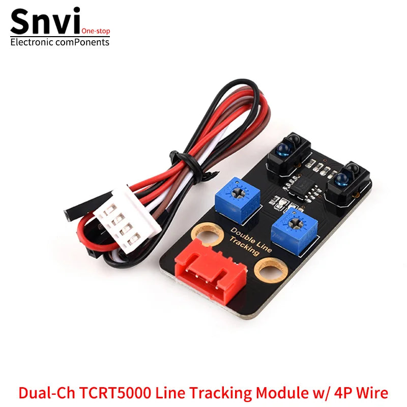 Snvi TCRT5000 Line Tracking Sensor Module Single Dual Channel Infrared IR Red Board with 3Pin 4Pin Cable for Arduino