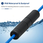 ZoeRax RJ45 Waterproof Coupler IP68 CAT6/CAT5E/CAT5 Female to Female Outdoor Waterproof Rainproof Wire Cable Coupling Connector