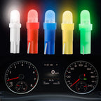 10pcs T5 B8.5d LED Car Interior Lights Instrument Panels Bulbs Low Power 5050 SMD Automobile Dashboard Switch Lamp 12V Luces