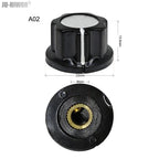 2pcs A01 A02 A03 A04 A05 Silver Tone Top Potentiometer Volume Control Rotary for 6.35mm Shaft Guitar Volume Knob