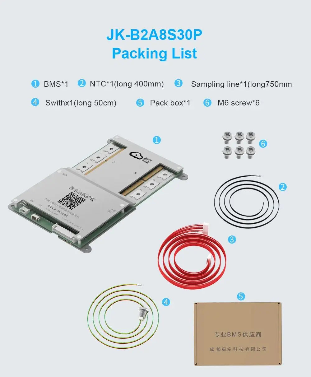 JK SMART ACTIVE BMS B1A8S10P 4S 5S 6S 7S 8S Smart Bms 100A Lifepo4 Li-Ion LTO Battery Active Balance 1A BT CANBUS Heat RS485
