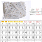 0402 0603 0805 1206 2512 0ohm-10Mohm SMD Chip Fixed Resistor Assortment Kit Electronic components sample pack