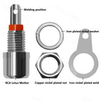 20/100/500PCS RCA Panel Mount Connector RCA Female Socket Adapter RCA  Audio Socket Plug Connector Bulkhead Nickel Plated