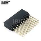 2.54mm 2x10P/16P/20P/25P/32P/40 Pin Female Stacking Header Connector Dual Row 2x20P PC104 For Raspberry Pi 2