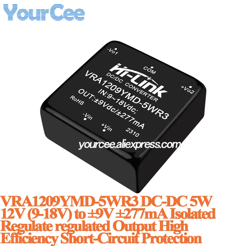 5W 6W 10W DC-DC Isolated Converter Power Supply Module 24V 12V to 15V/5V/12V 24v to 5V/12V VRB1224YMD VRB2424YMD VRA2424YMD