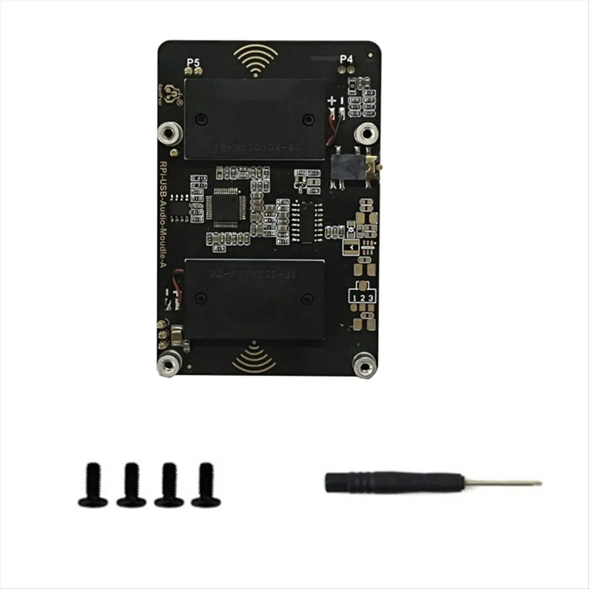 (ABDH) USB Audio Sound Card Module HAT for Raspberry Pi 5 with Earphone Jack Buzzer Speaker for RPi 5