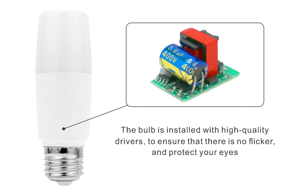 No Flicker 5W 10W 15W 20W LED Cylindrical Corn Bulb E27 E14 Light Bulb AC220V LED Lamp Home Decoration Chandelier Candle Light