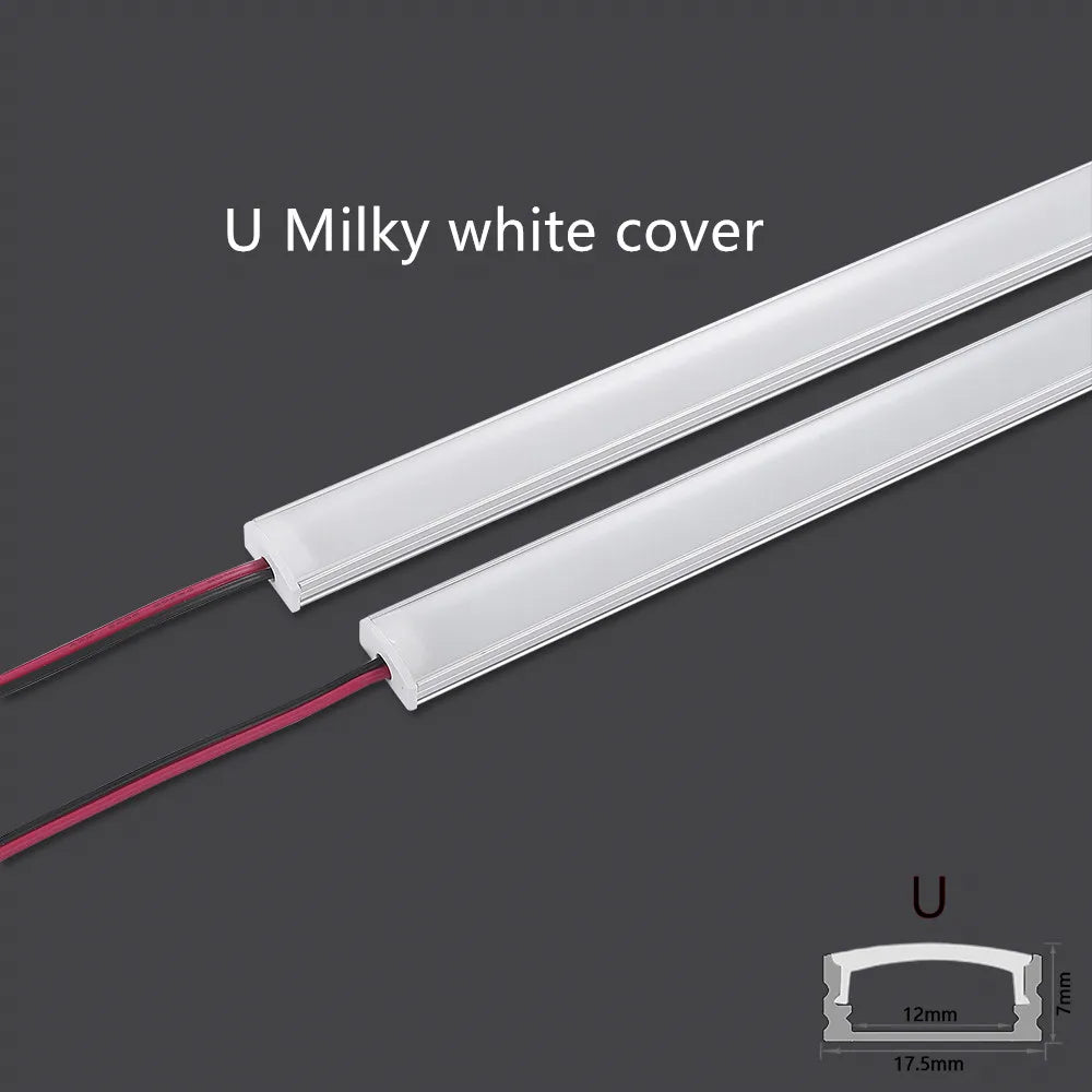 LED Aluminum Rigid Light Bar DC12V 50CM 20 Inch U/V-Shape 5730 36LEDs LED Aluminum Channel Home Decoration Lighting